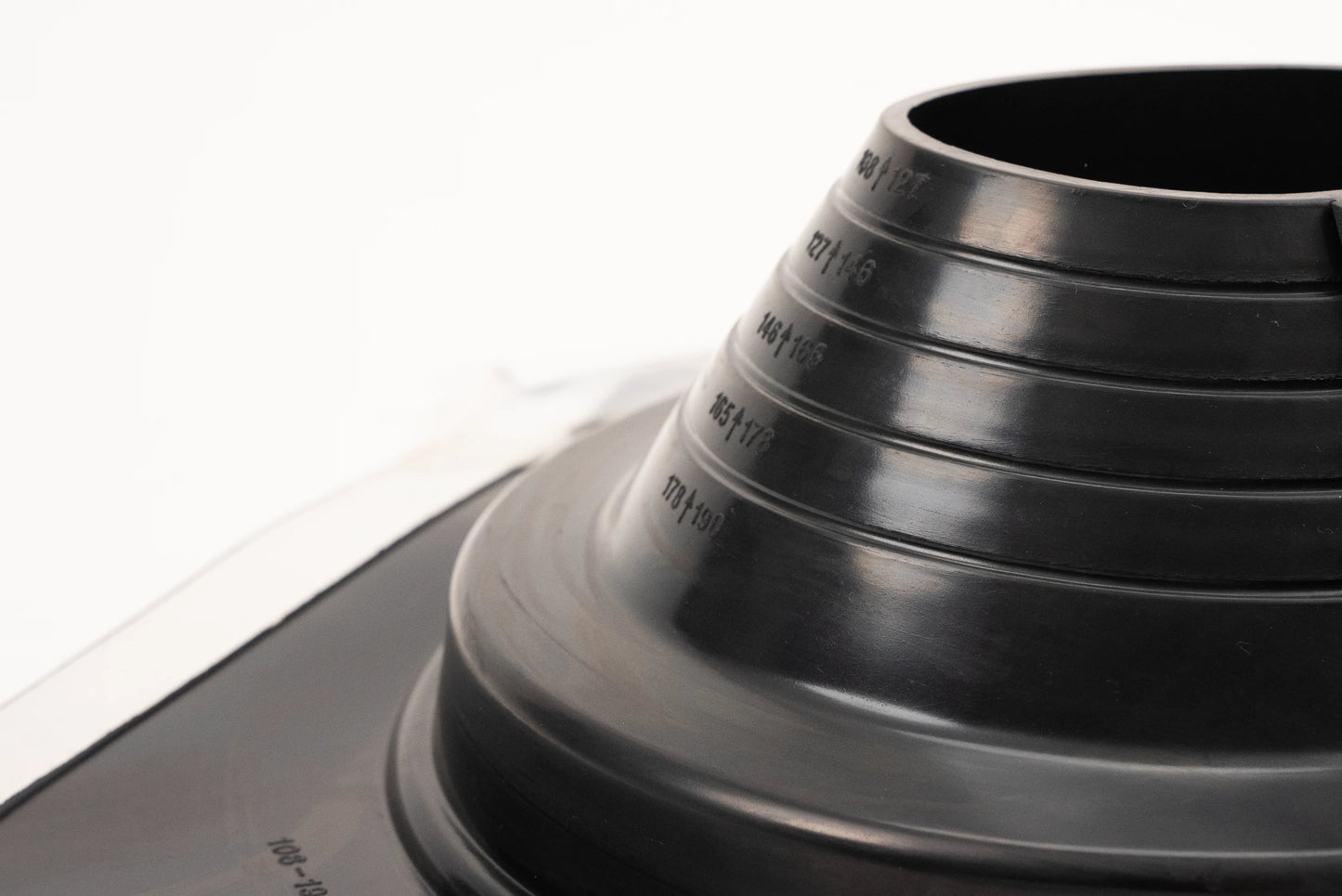 Dektite Combo Rubber Roof Flashing 108 - 190mm Black EPDM (DC105BC)