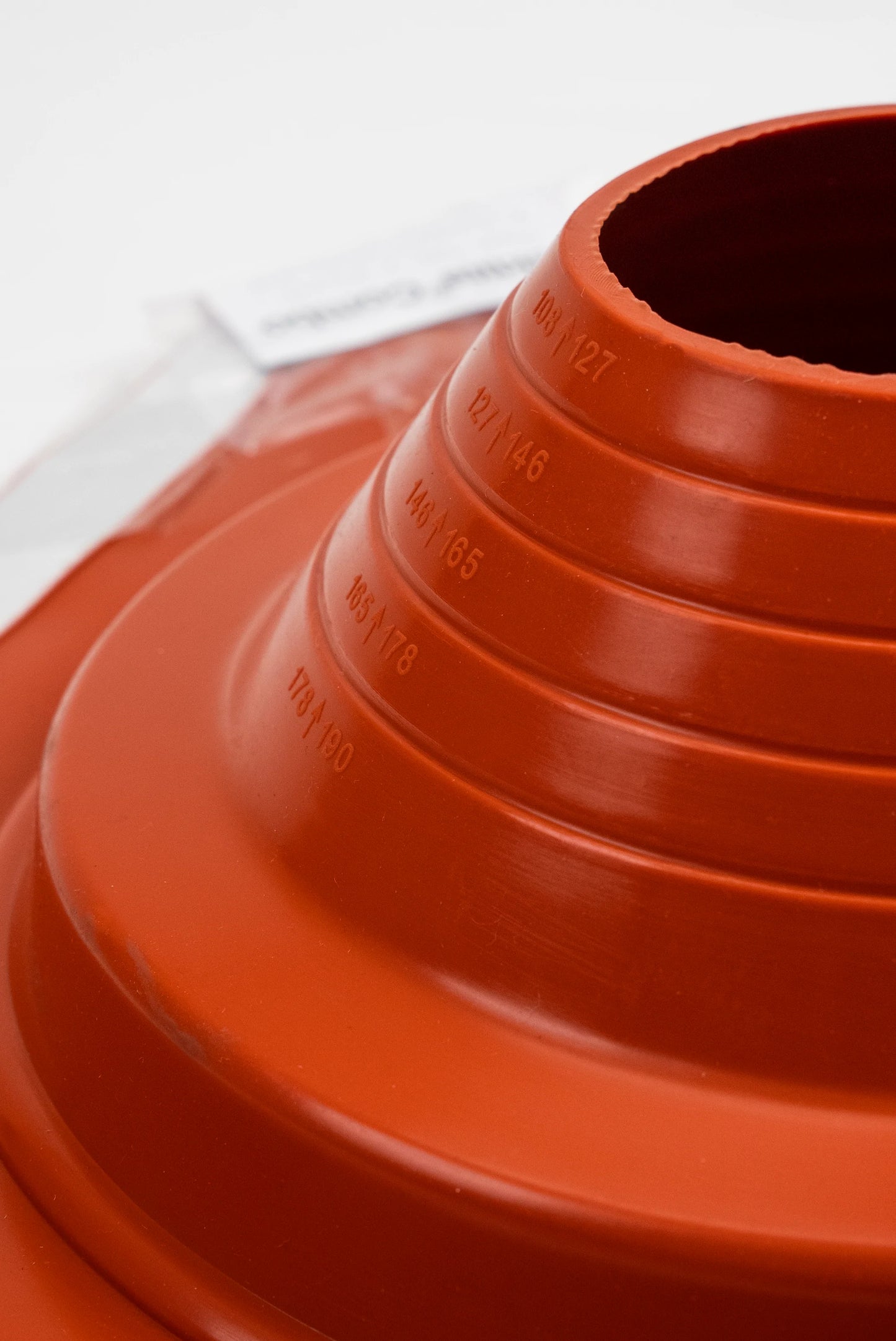 Dektite Combo Rubber Roof Flashing 108 - 190mm Red Silicone (DC205REC)