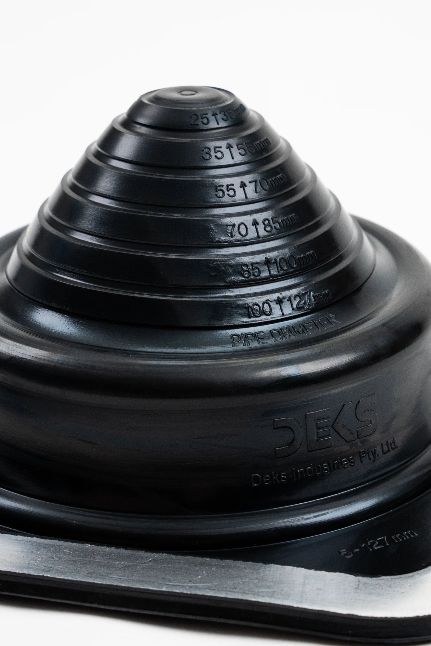 Dektite Premium Rubber Roof Flashing 5-127mm Black EPDM (DFE103B)