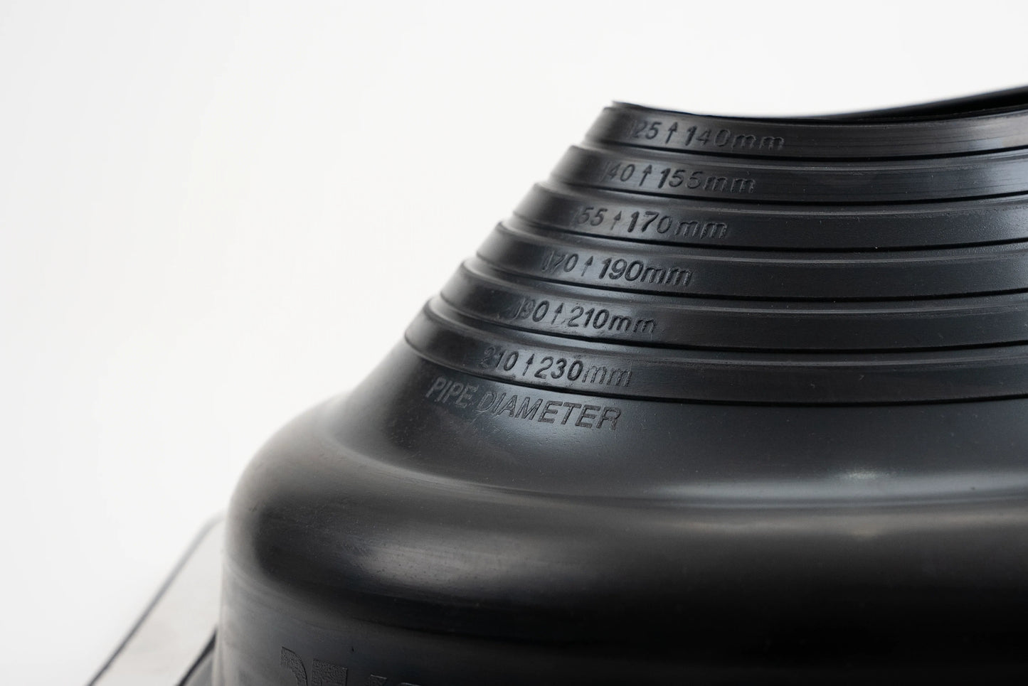 Dektite Ezi-Seal Rubber Roof Flashing 125-230mm Black EPDM (DFE106BEZ)