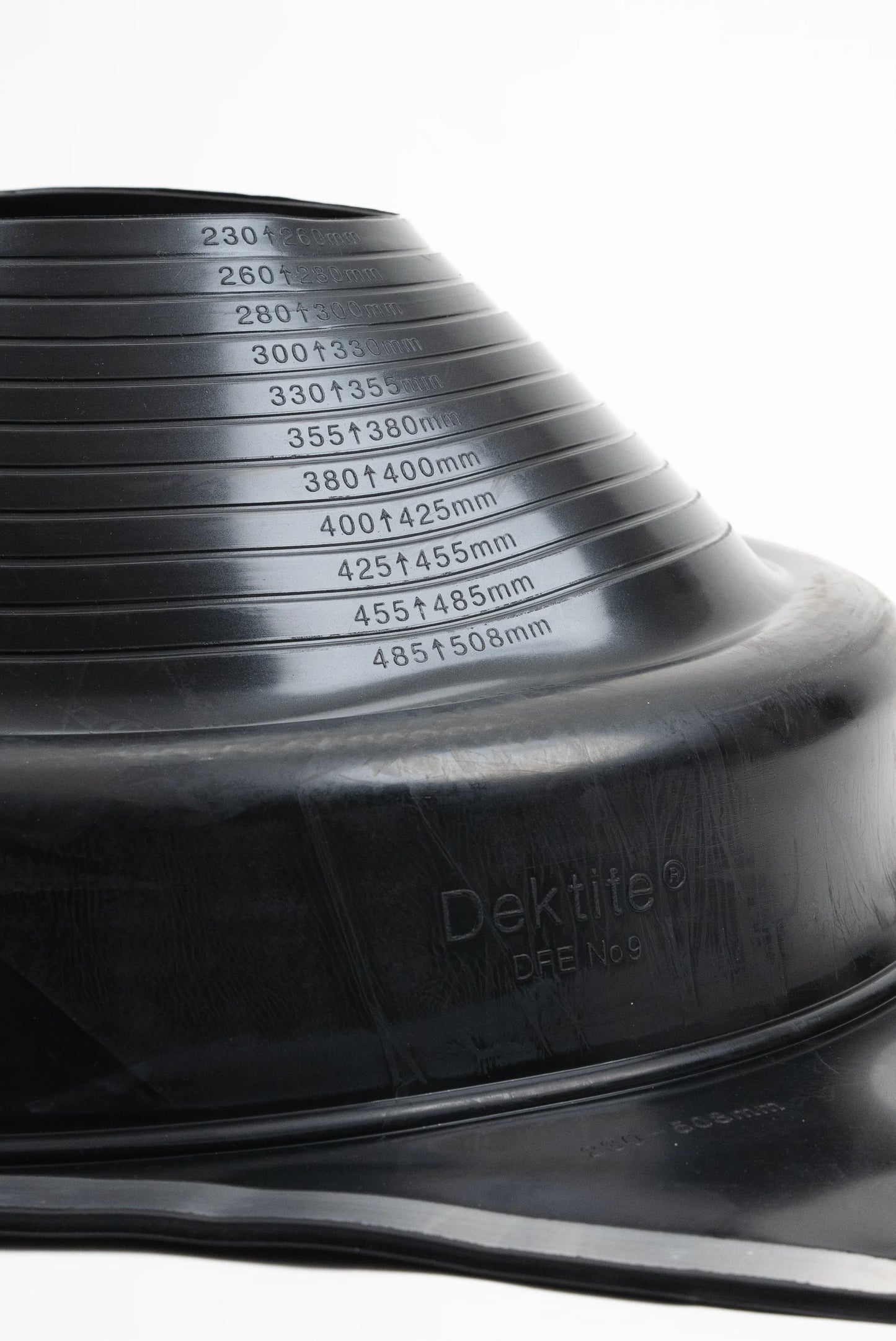 Dektite Premium Rubber Roof Flashing 230-508mm Black EPDM (DFE109B)