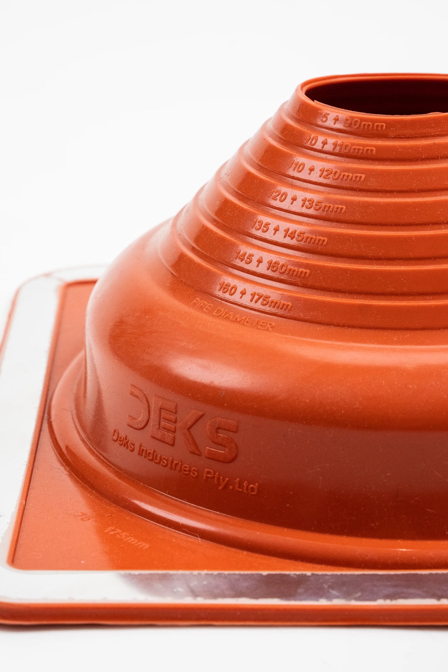 Dektite Premium Rubber Roof Flashing 75-175mm Red Silicone (DFE204RE)
