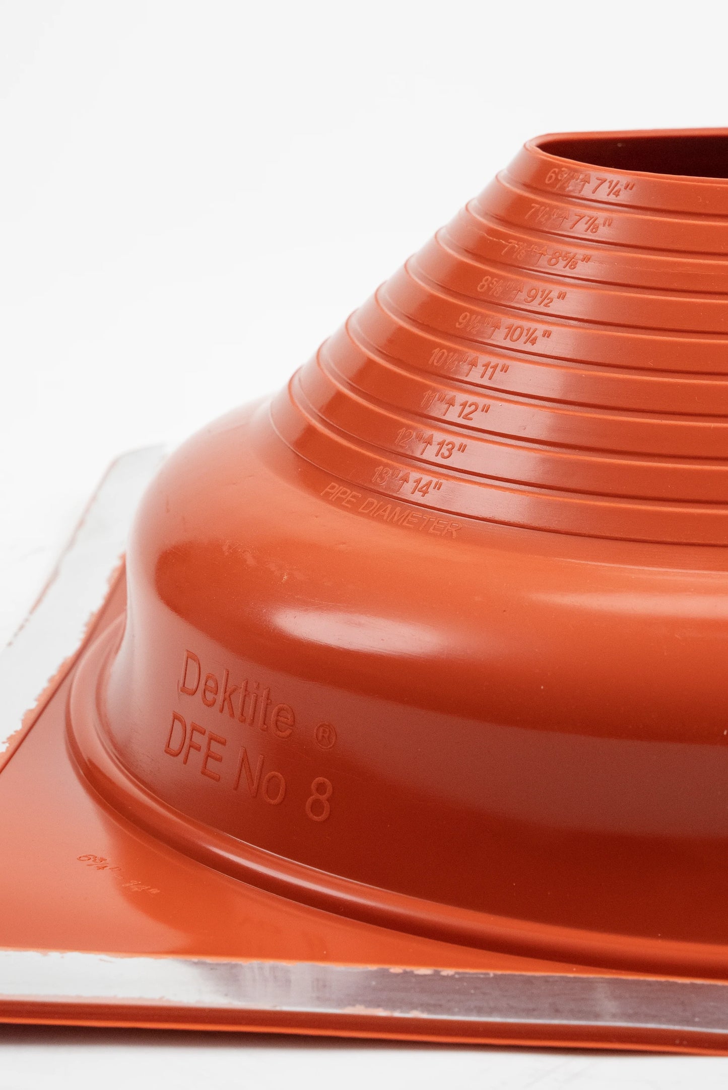 Dektite Premium Rubber Roof Flashing 170-355mm Red Silicone (DFE208RE)