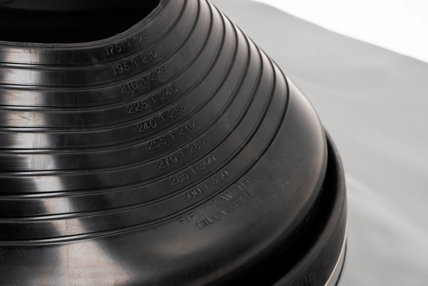 Seldek Nu-Lead Rubber Roof Flashing 175 - 330mm Black EPDM (DNL108B)