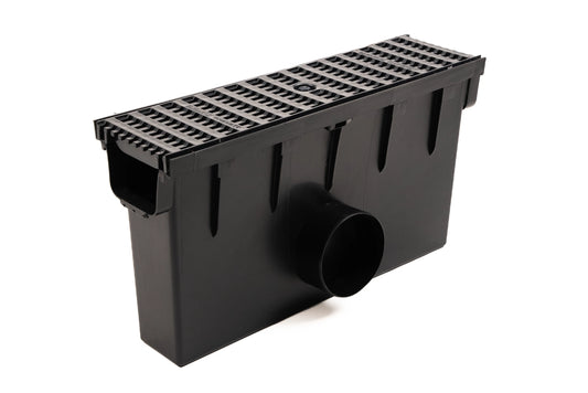 DekDrain EezeeSilt Box with PVC Grating B125 Grid Black