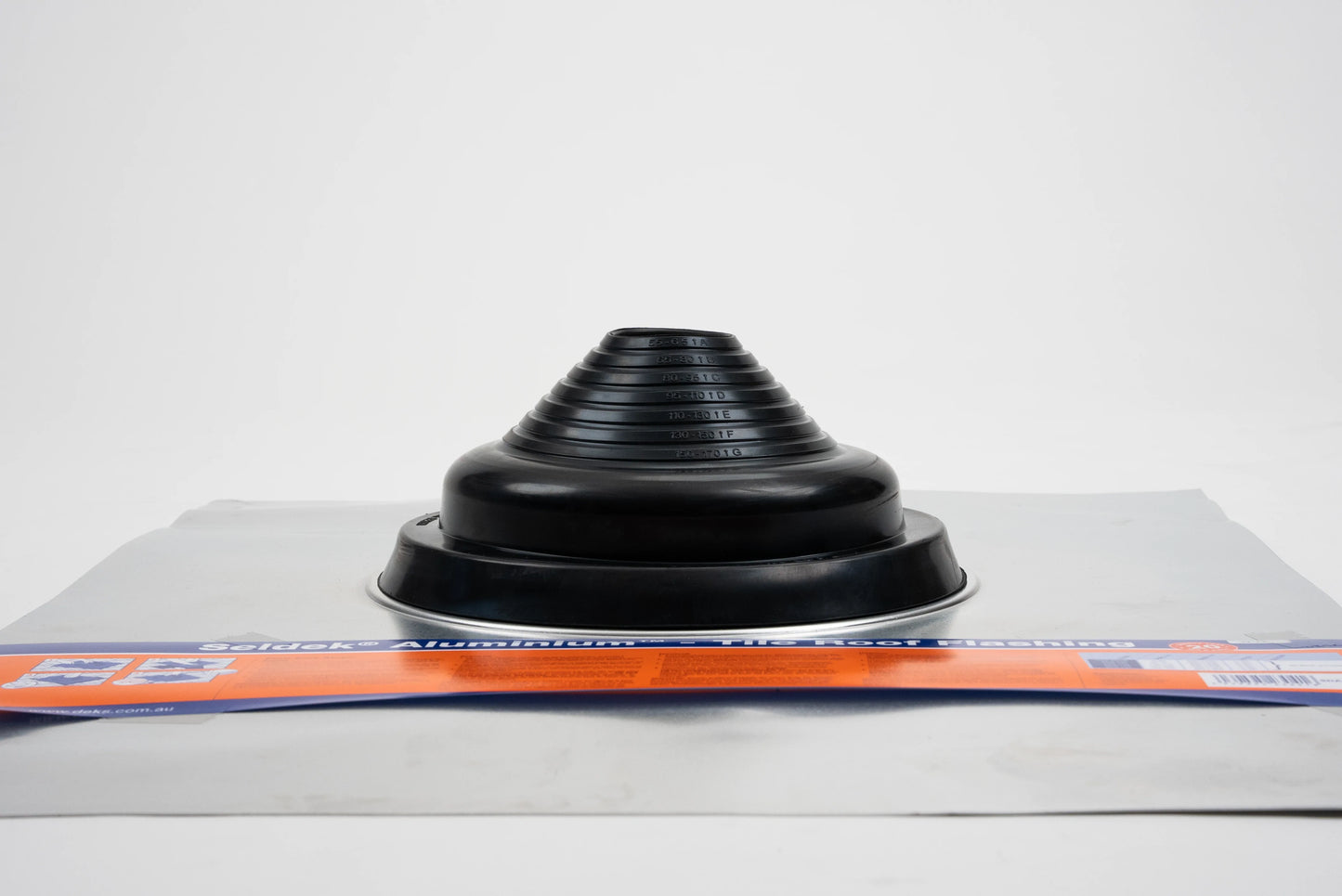 Seldek Aluminium Rubber Roof Flashing 50 - 170mm Black EPDM (SDA101B)
