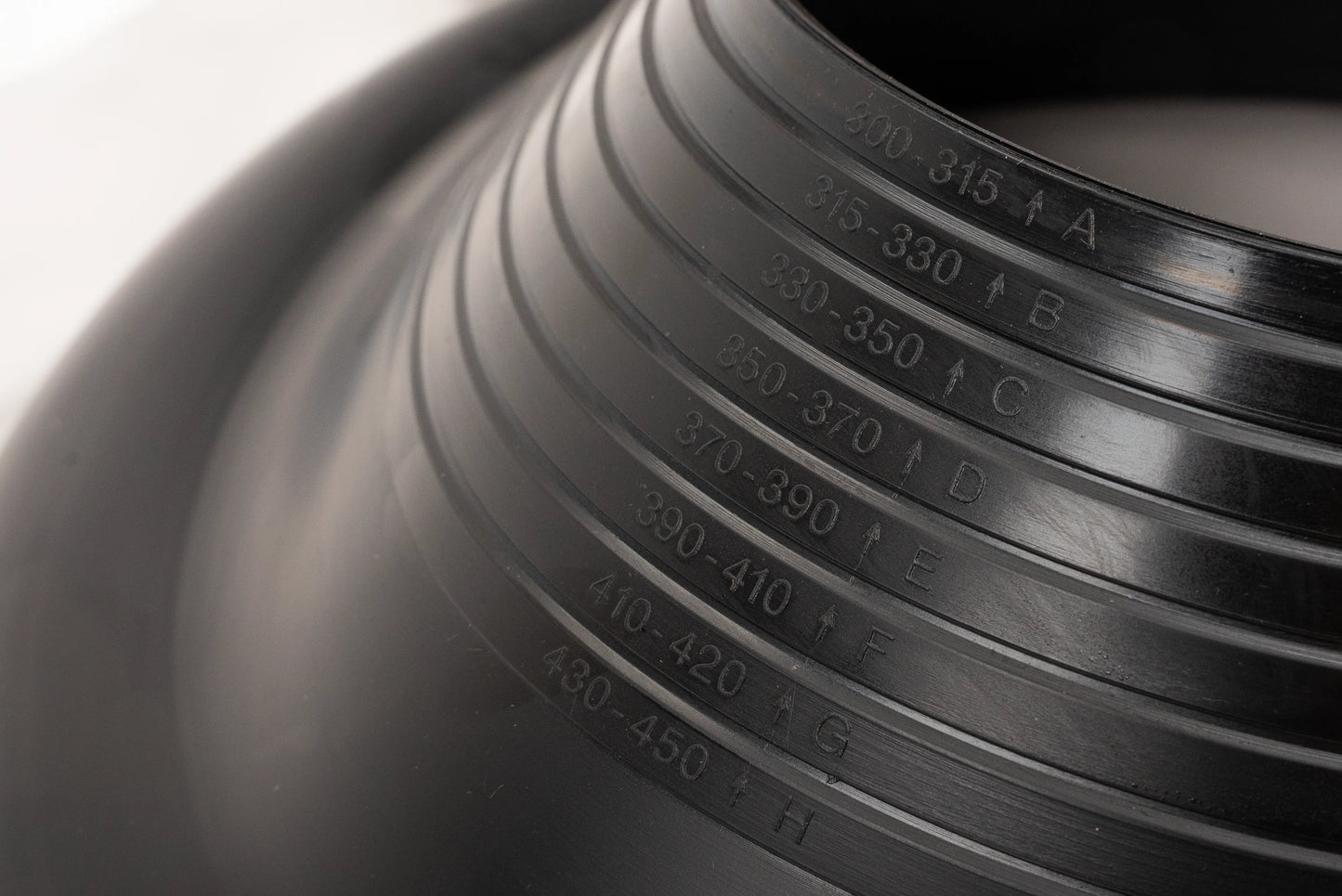 Seldek Aluminium Rubber Roof Flashing 300 - 450mm Black EPDM (SDA104B)