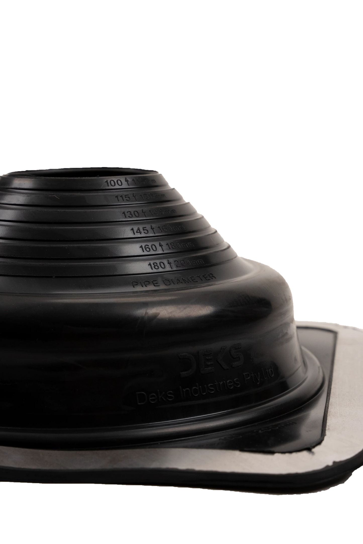 Dektite Premium Rubber Roof Flashing 75-175mm Black EPDM (DFE104B)