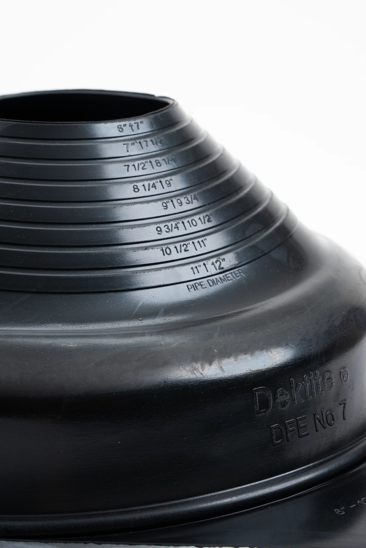 Dektite Premium Rubber Roof Flashing 150-300mm Black EPDM (DFE107B)