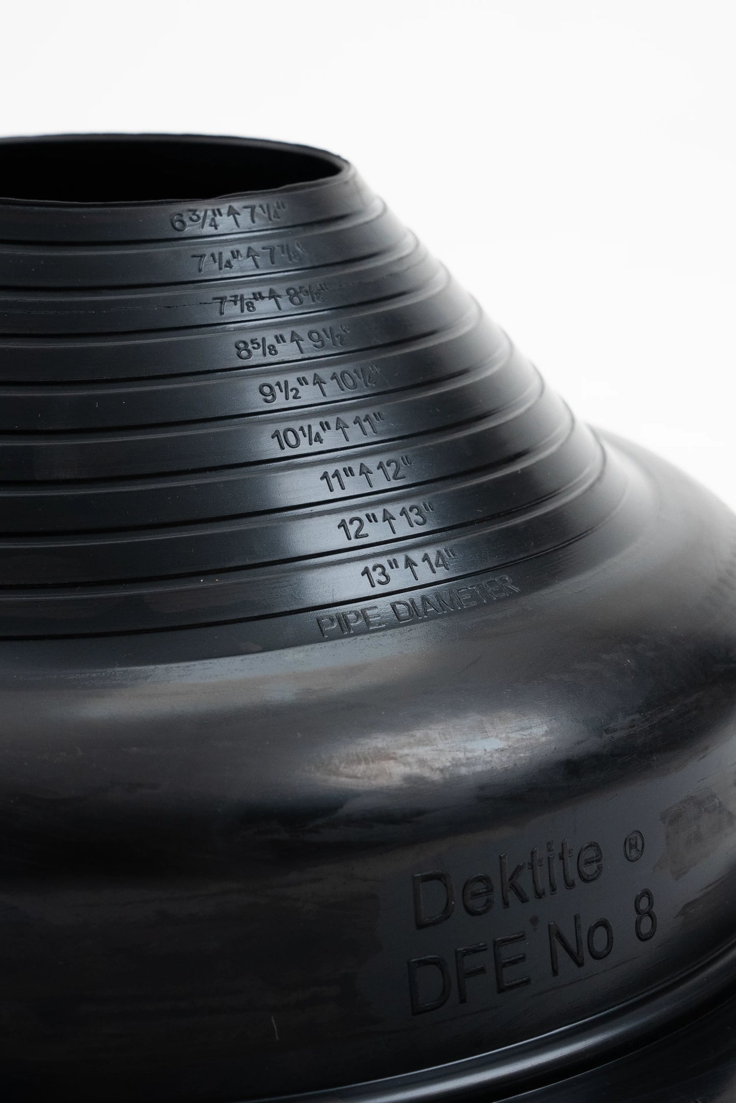 Dektite Premium Rubber Roof Flashing 170-355mm Black EPDM (DFE108B)